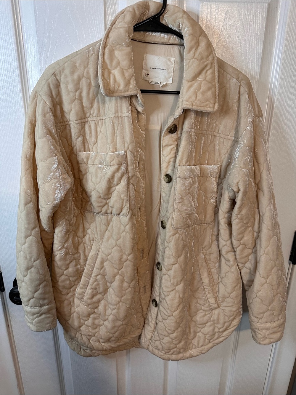 Anthropology Quilted Cream Jacket Coat - Unbranded - Picture 10 of 10